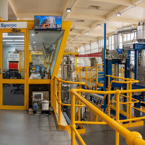 View inside ANSTO Synroc demonstration plant