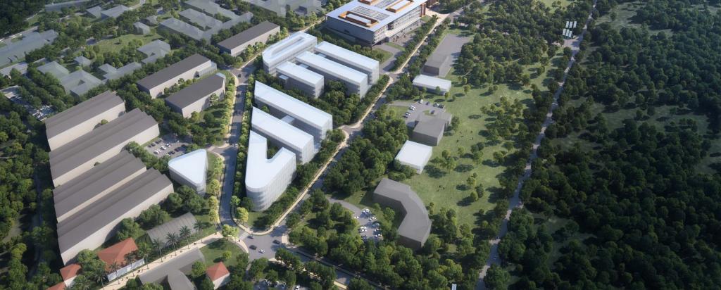 Aerial image of the vision for ANSTO's Lucas Heights campus
