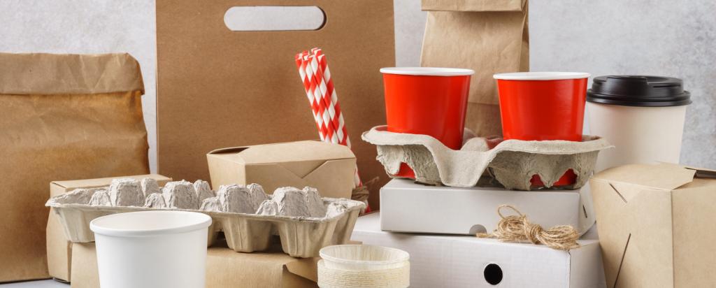 Food packaging including cups, straws, bags and boxes