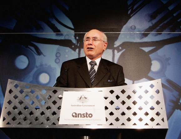 Prime Minister John Howard officiates the opening of the OPAL reactor in 2007