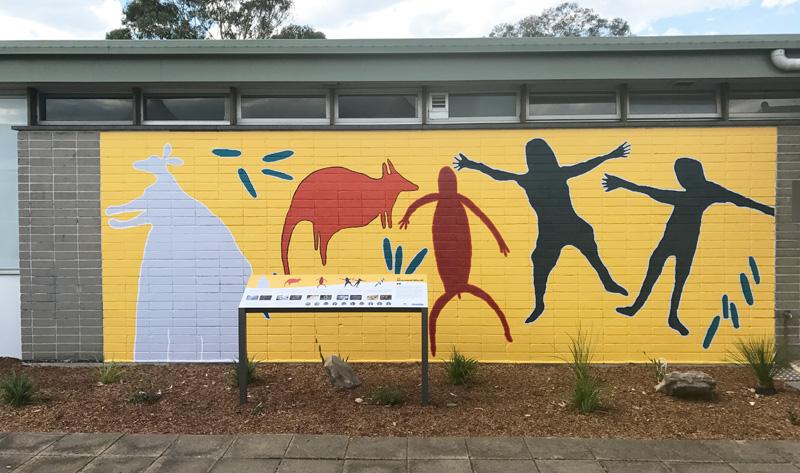 Dharawal Mural and interpretive sign