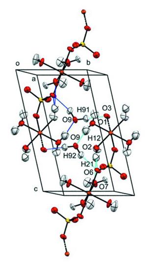 Copper sulfate structure.