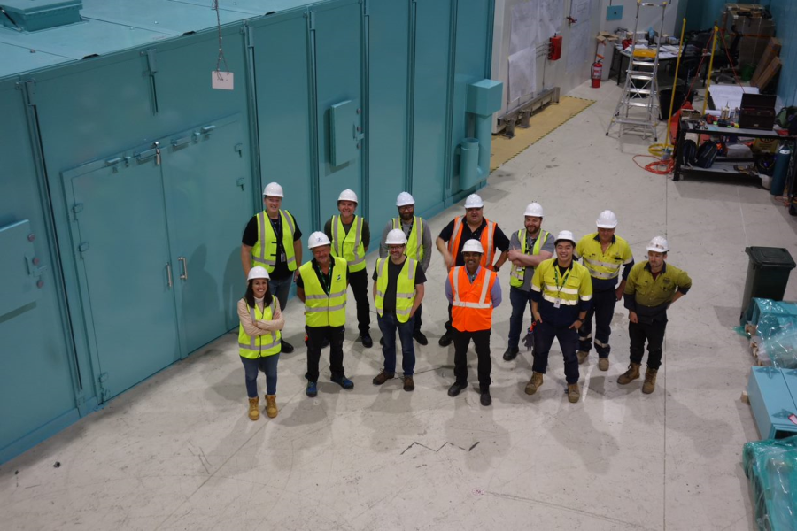 ANSTO and Hutches teams pictured at Hutches A&B SAT